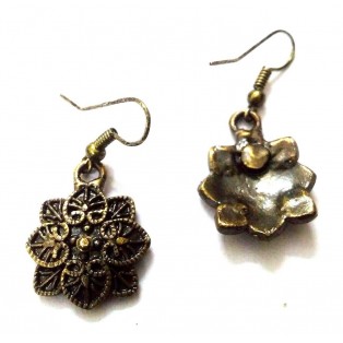 Antique Gold Earring Jhumki Contemporary Fashion Jewelry Hook Drop Dangle EA227